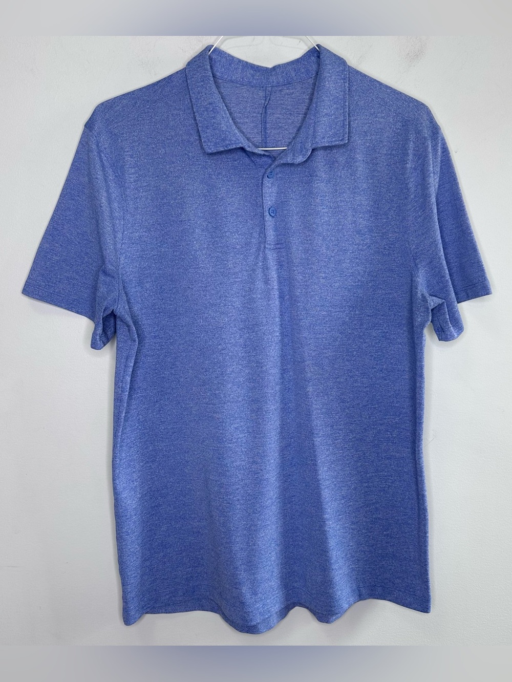 Lululemon Men’s Blue Short Sleeve Stretch Polo Shirt